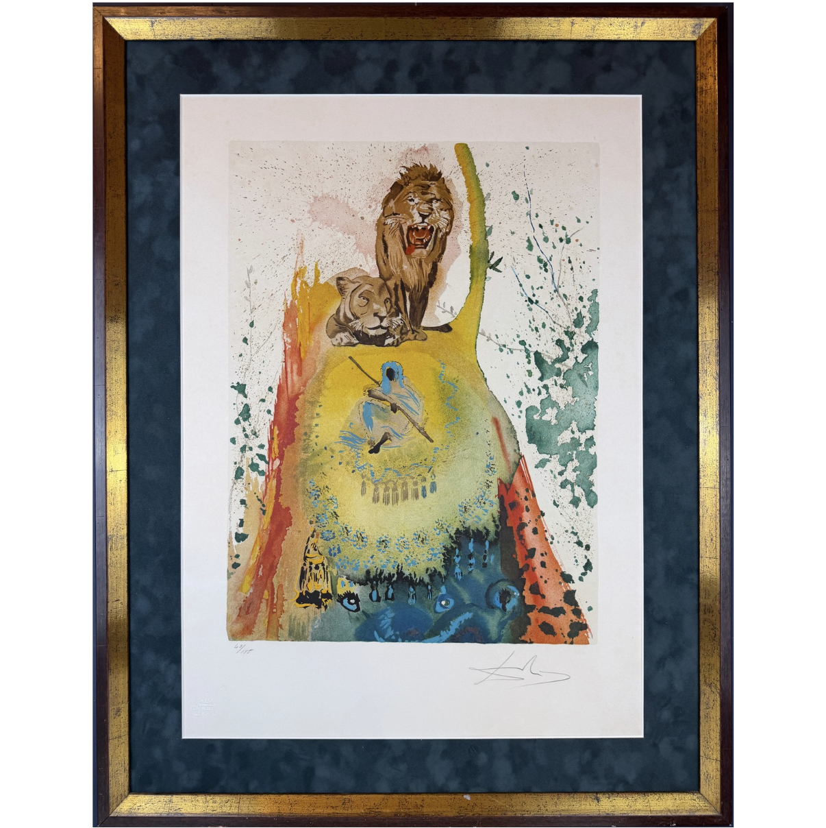 Salvador Dalí | Original Lithograph | “The Blue Elephant”